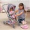 Badger Basket Gray & Pink Daydream Multi-Function Single Doll Pram & Stroller